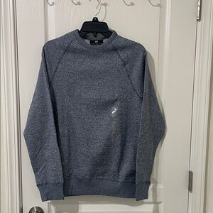 H&M Men's Heathered Blue Crewneck Sweater